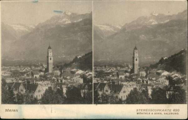 Meran Merano Stereoscopkarte