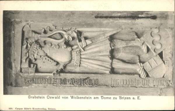 Brixen Suedtirol Grabstein Oswald von Wolkenstein am Dom