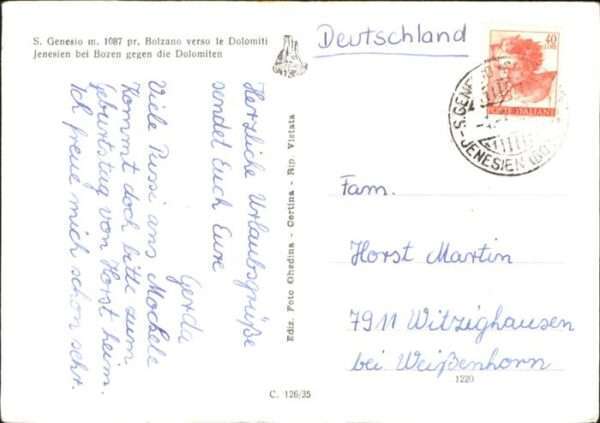 Jenesien Bozen S. Genesio m. 1087 Kirche Kühe – Bild 2