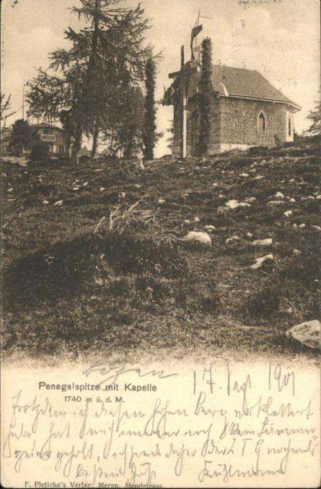 Mendelpass Penegalspitze mit Kapelle 1740 m.