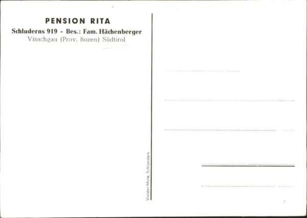 Schluderns Suedtirol Pension Rita Bes. Fam. Hächenberger Pro – Bild 2
