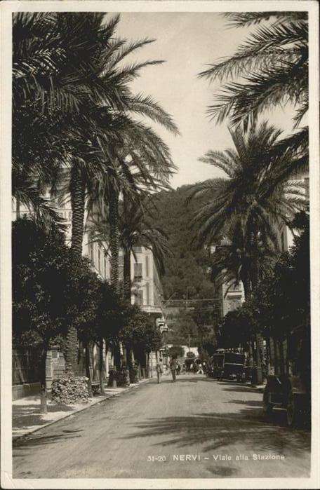 Genova Genua Liguria Nervi Viale alla Stazione