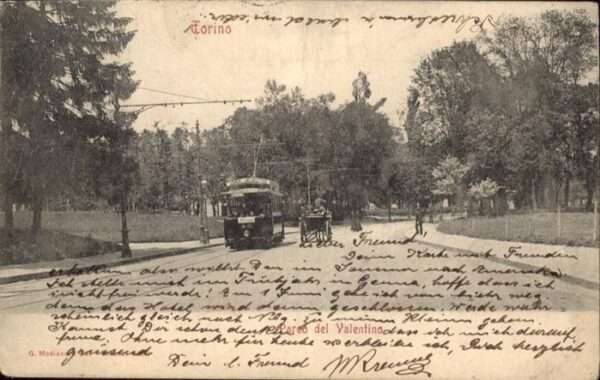 Torino Strassenbahn Kutsche Parco del Valentin