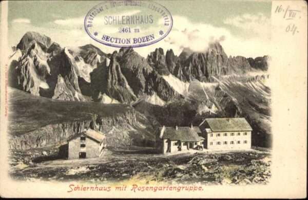 Bozen Suedtirol Schlernhaus Rosengartengruppe