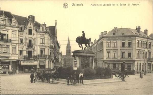 Ostende Oostende Monument Leopold Eglise St Joseph Kutsc