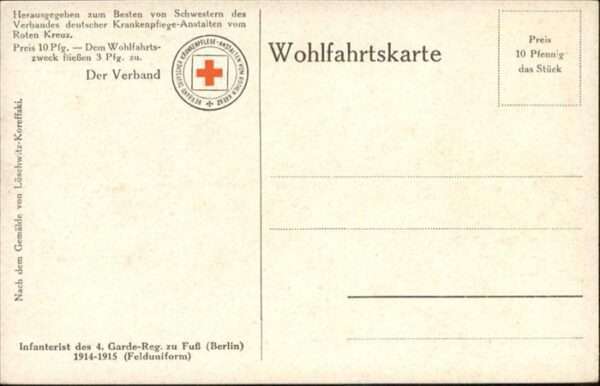 Rotes Kreuz Infanterist 4. Garde-Regiment Berlin Fe – Bild 2