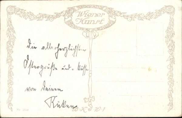 Kuenstlerkarte Franz Wiesenthal Gänseliesl Gänse – Bild 2