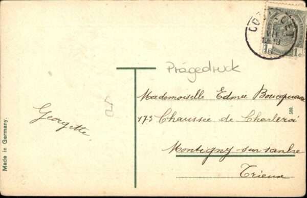 Brieftaube Carrier Pigeon voyageur Herz Prägedruckkarte – Bild 2