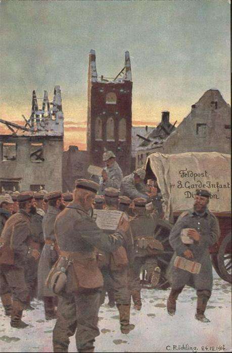 Soldatenleben Feldpostwagen 3. Garde Infanterie Künst