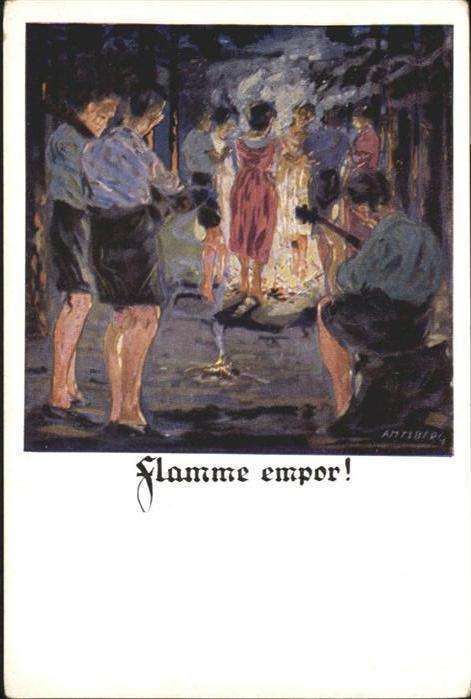 Turnen Flamme empor Lagerfeuer Künstler Amtsbe