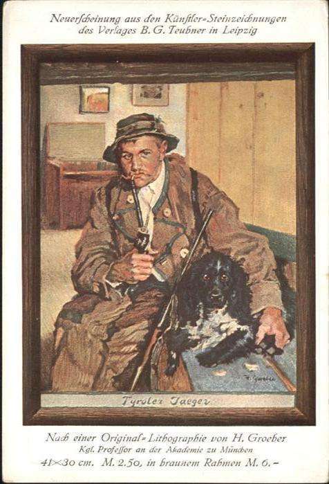 Jagd Tiroler Jäger Pfeife Hund nach Original