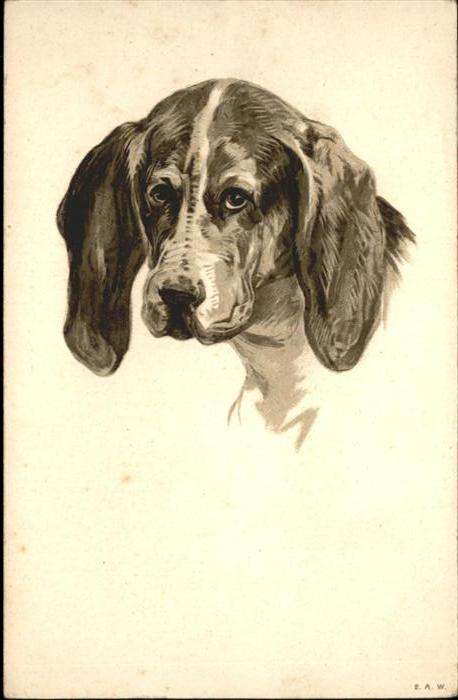 Hunde Prägedruckkarte