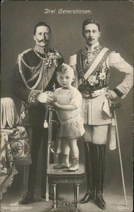 Wilhelm II Kronprinz Friedrich Wilhelm Drei Genera