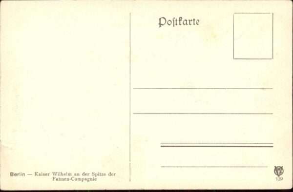 Wilhelm II Berlin Fahnen-Compagnie Pferde – Bild 2