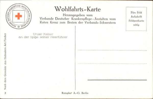 Wilhelm II Soldaten Pferde Künstler A. Fischer Rot – Bild 2