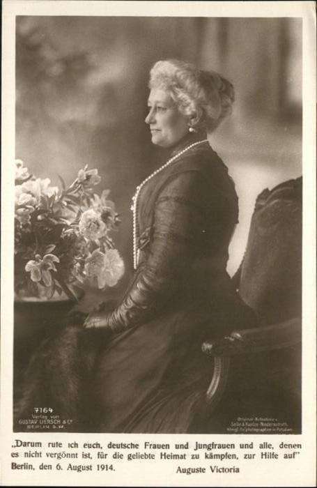 Adel Preussen Kaiserin Auguste Viktoria Zitat