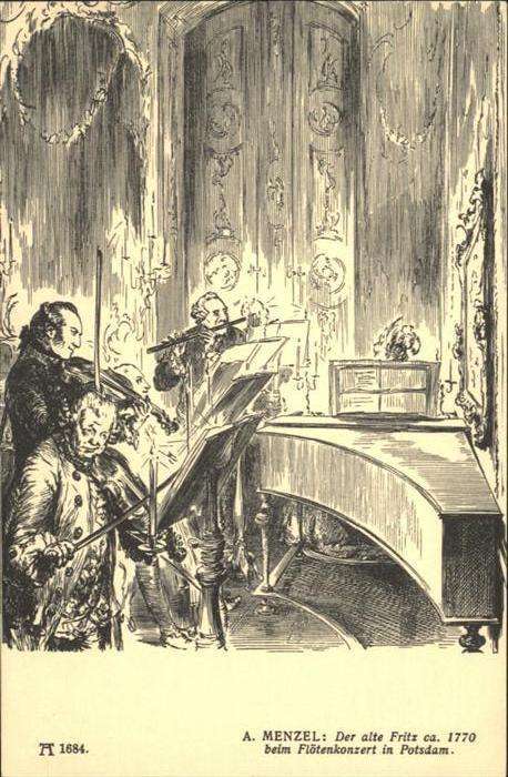 Menzel A. Fritz 1770 Flötenkonzert Potsdam