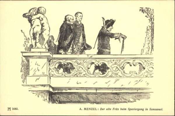 Menzel A. Fritz Spaziergang Sanssouci