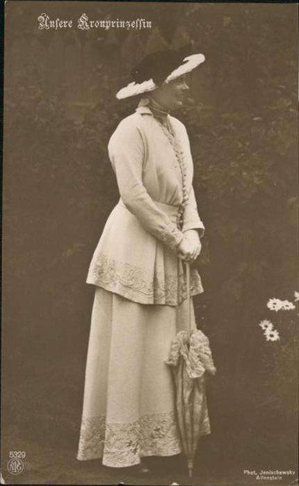 Adel Preussen Kronprinzessin Cecilie Hutmode