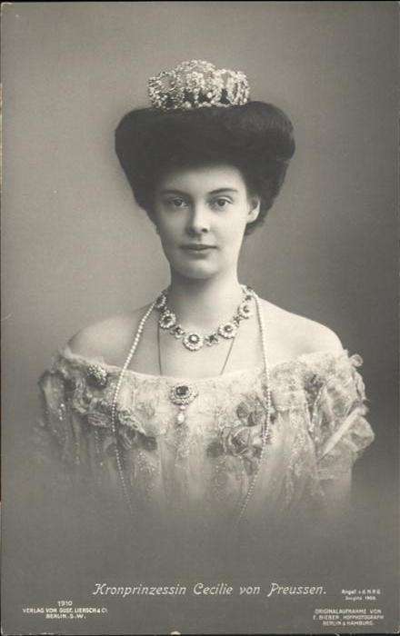 Adel Preussen Kronprinzessin Cecilie Krone