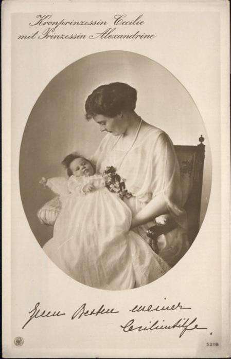 Adel Preussen Kronprinzessin Cecilie Prinzessin Alexa
