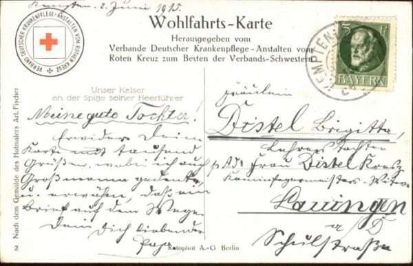 Wilhelm II Soldaten Pferde Künstler A. Fischer Rot – Bild 2