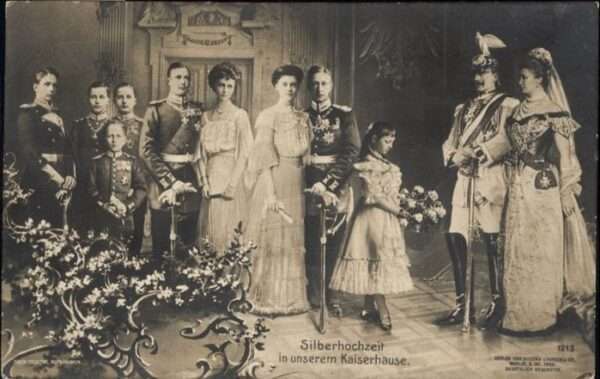 Wilhelm II Kronprinzessin Cecilie Silberhochzeit K