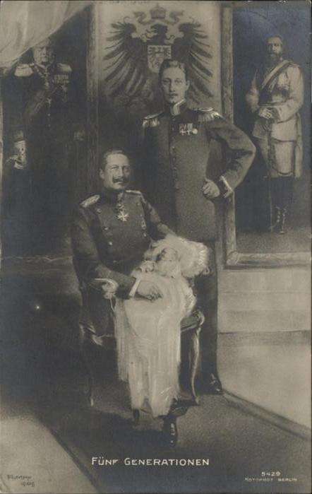 Wilhelm II Kronprinz Friedrich Wilhelm Fünf Genera