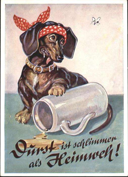 Hunde Dackel Bierkrug