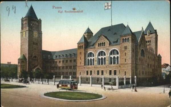 Posen Poznan Schloss Strassenbahn