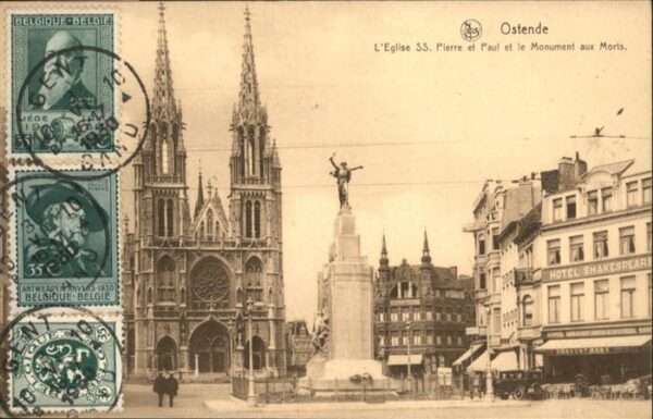 Ostende Oostende Eglise Pierre Paul Monument Morts
