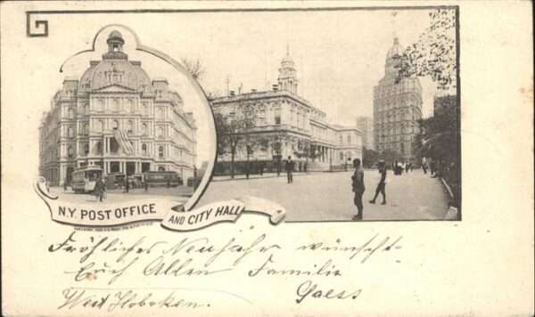 New York City Strassenbahn Post Office City Hall