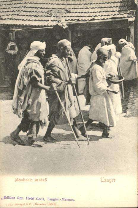 Tanger Tangier Tangiers Mendiants Arabes