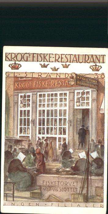 Kopenhagen 8Handschriftlich] Krog Fiske Restaurant