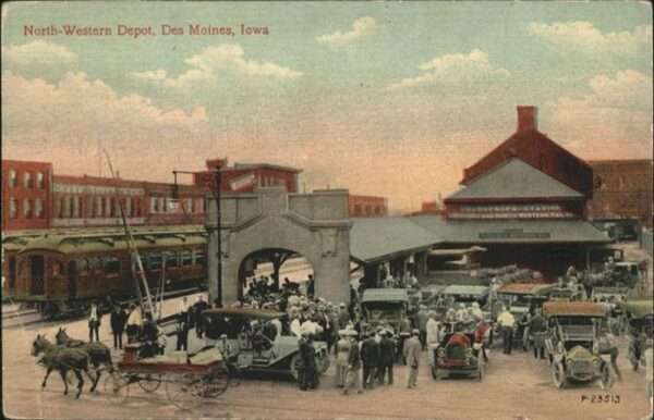 Des Moines Iowa North Western  Depot Kutsche