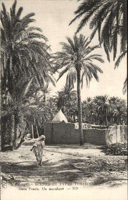 Tunesien Dans Poasis Marabout