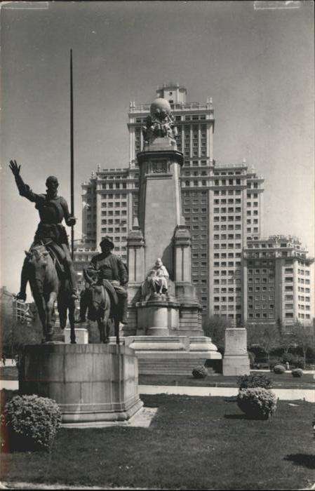 Madrid Spain Cervantes Monument