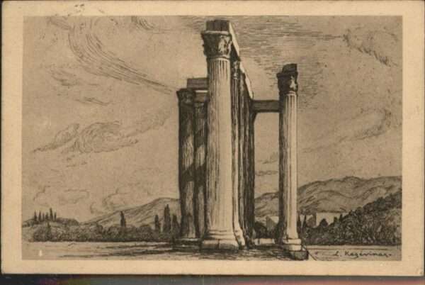 Athenes Athen Temple Zeus Olympien