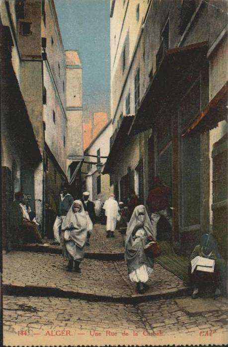 Alger Algerien Rue de la Casbah