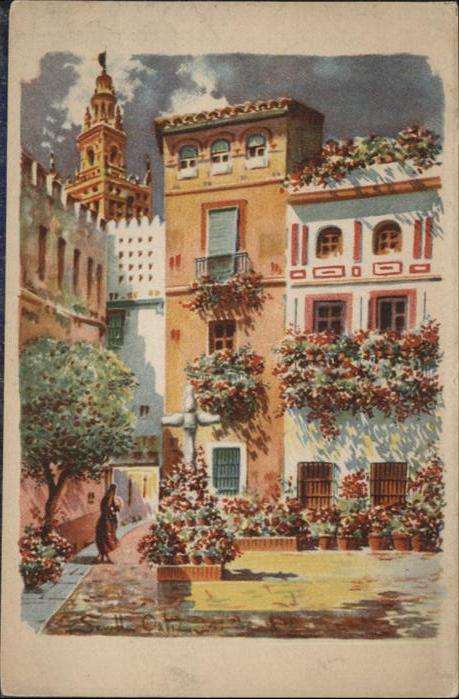 Sevilla Andalucia plaza Santa Marta