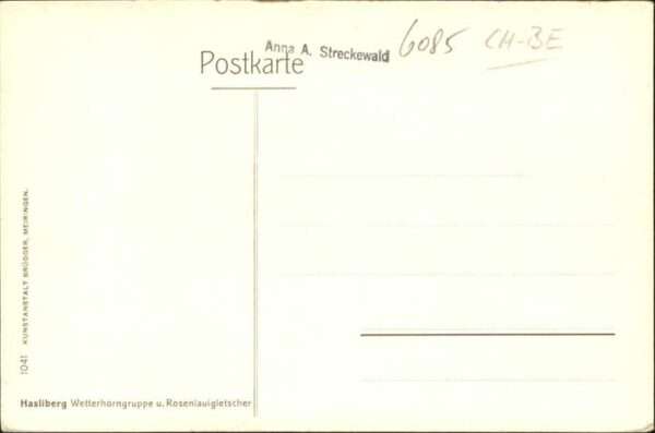 Hasliberg Wetterhorngruppe Rosenlauigletscher  Br – Bild 2