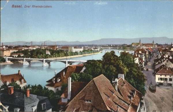 Basel BS drei Rheinbrücken