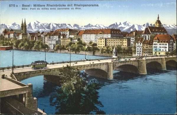 Basel BS Mittlere Rheinbrücke Tram