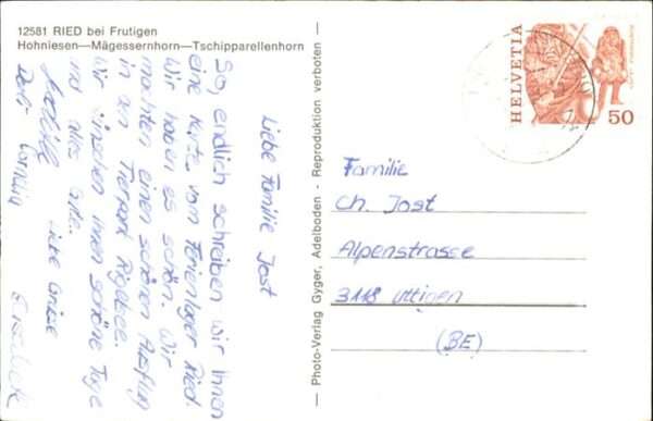 Ried BE Hohniesen Mägesserhorn Tschipparellenho – Bild 2