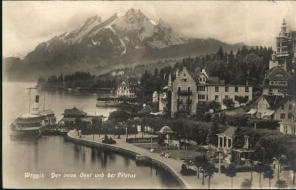 Weggis Vierwaldstaettersee Quai Pilatus Boot