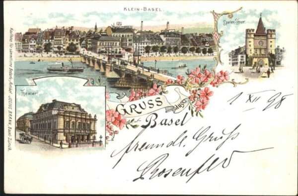 Basel BS Spalenthor Theater Brücke Schiff