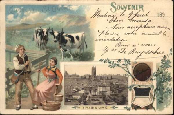 Fribourg FR Chocolat Suchard Kühe