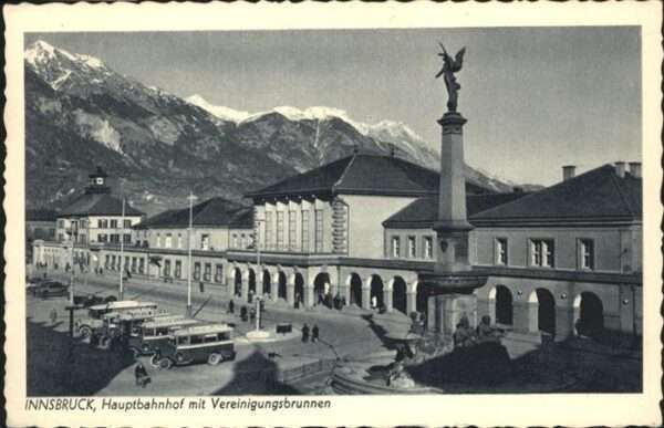Innsbruck Bahnhof Veinigungsbrunnen