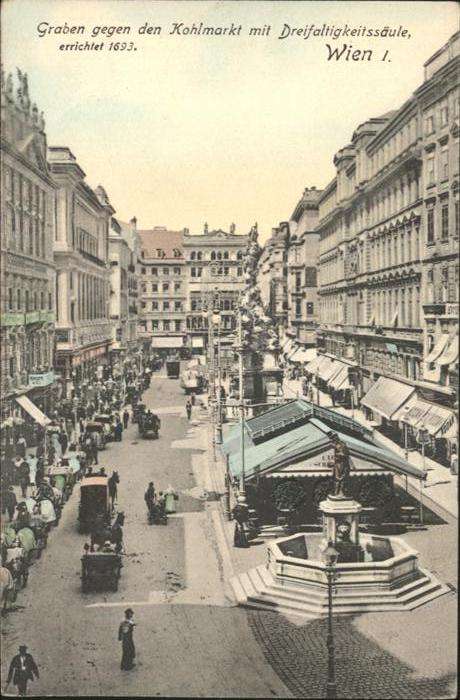 Wien Kohlmarkt Dreifaltigkeitssäule Brunnen