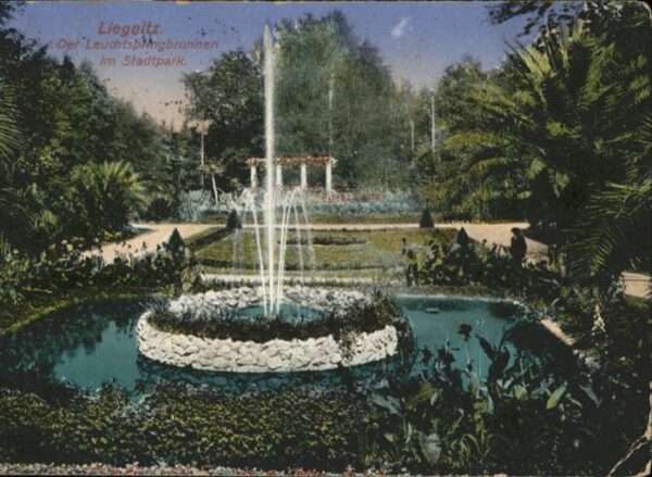 Liegnitz Legnica Leuchtspringbrunnen Stadtpark